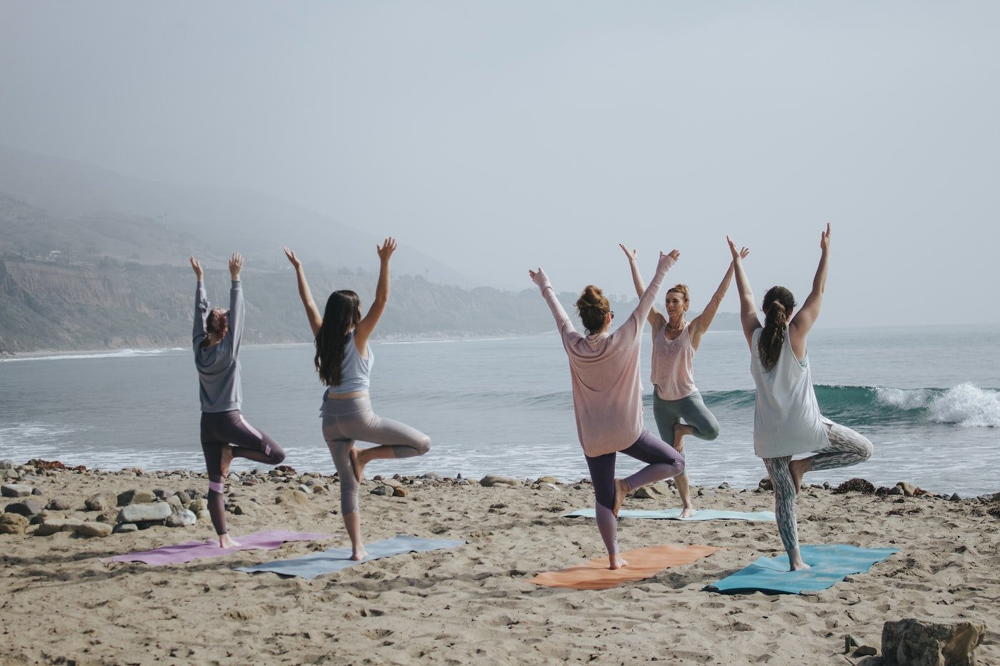 Yoga and wellness practice in a studio